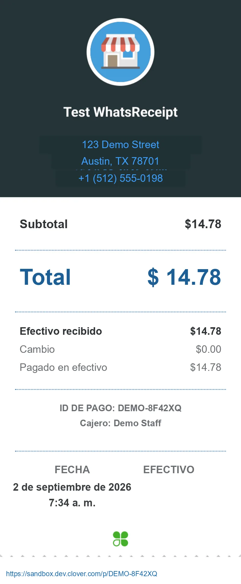 Recibo de WhatsReceipt