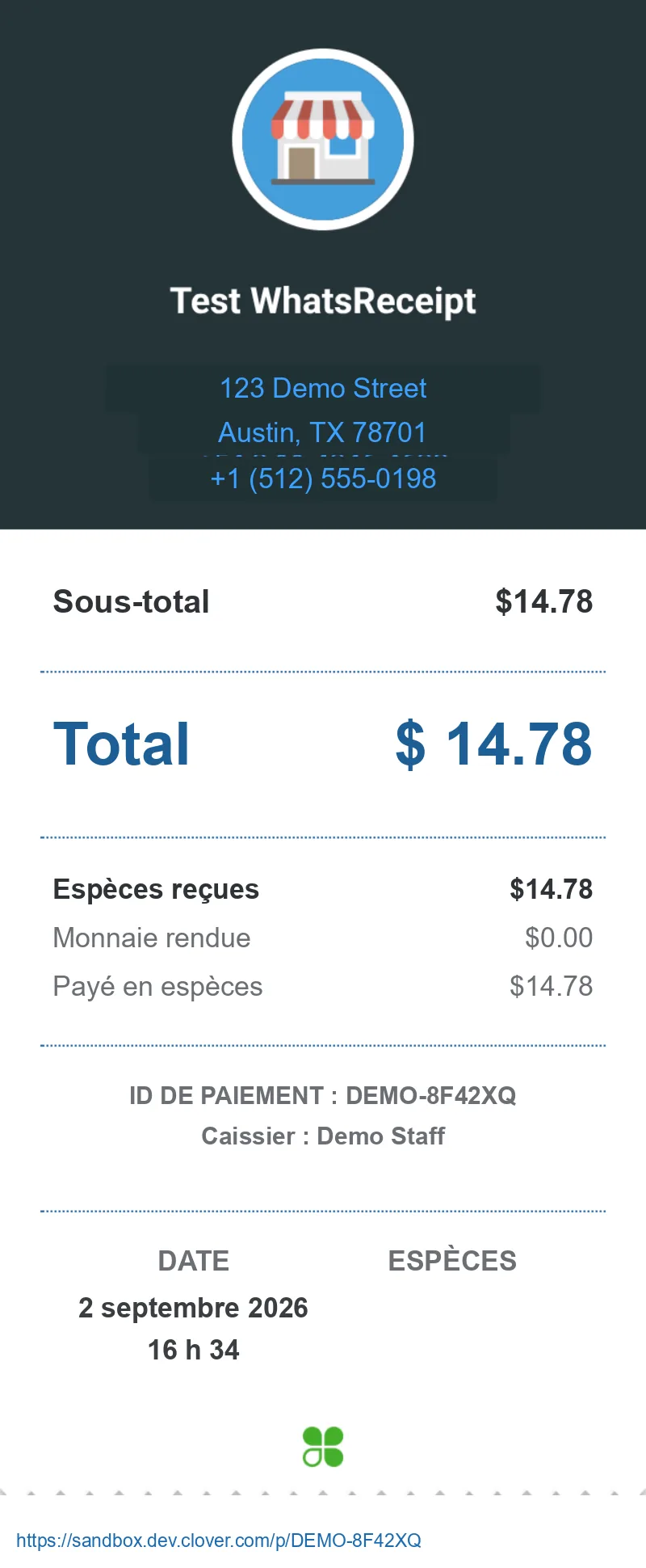 Reçu WhatsReceipt